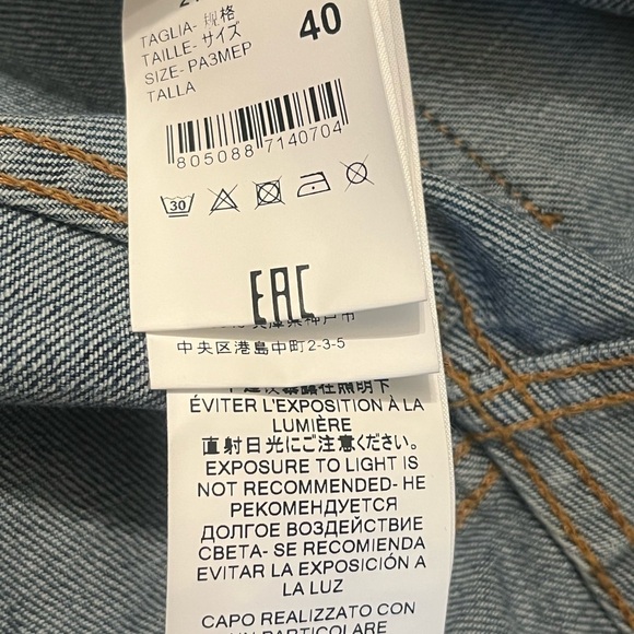 MSGM Womens Blue Denim Cut Off shorts Raw Hem Size 40 US 4 Made in Italy - Picture 7 of 11